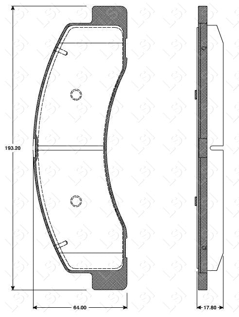 Front Brake Pads and Rotor Hat Type for Ford F350 7.3L 10th Gen 99-05