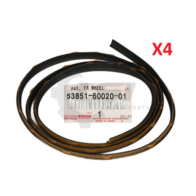 4X Genuine Toyota Landcruiser 80 Series Wheel Arch Flare Seal Adhesive Pad Black