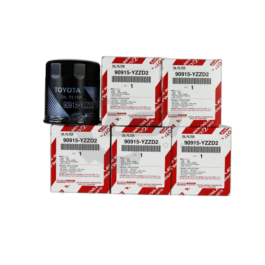 5 x Toyota Genuine Oil Filter 90915-YZZD2 suits Hiace RZH TRH KDH