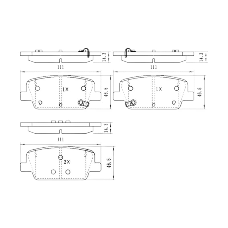 Rear Brake Pads Set for Hyundai Santa Fe TM 2.2L 06/2018-10/2020