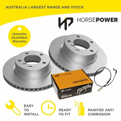 Front Disc Rotors and Brake Pads for BMW 118i E87 2.0L 07/2004-02/2007