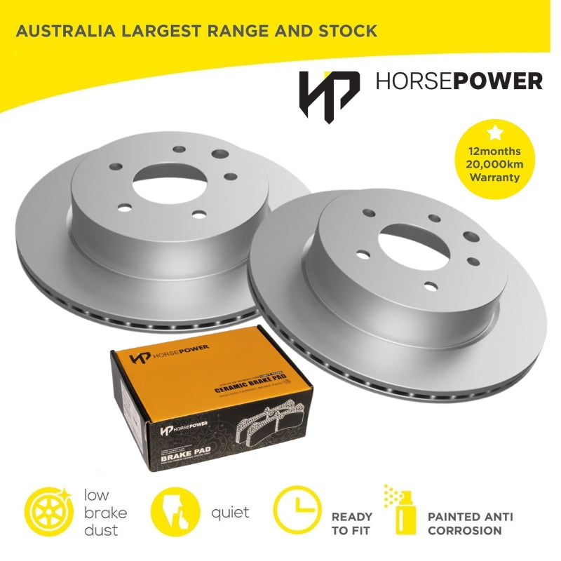 Rear Brake Pads and Rotors Set for Nissan X-Trail T32 2.5L 2014-2021 Mechanical Hand Brake