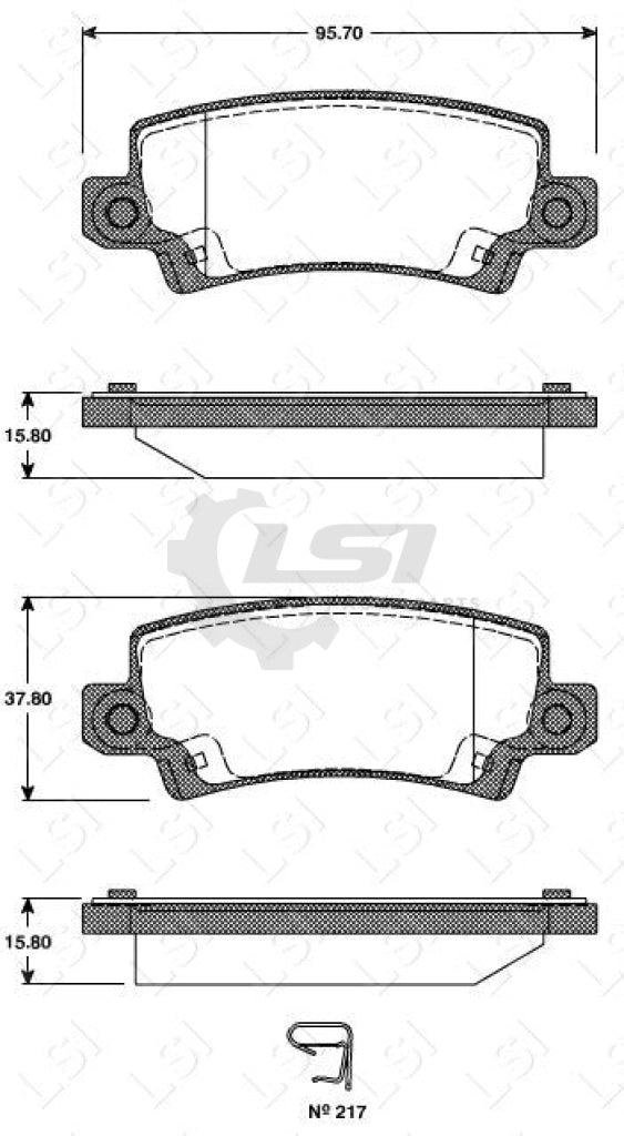 Acre Brake Pads Rear For Toyota Corolla Zze122R S. Africa Edition