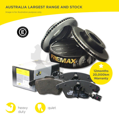 Fremax Rear Disc Rotors Brake Pads For Renault Trafic X82 1.6L 2015-2021 Kit