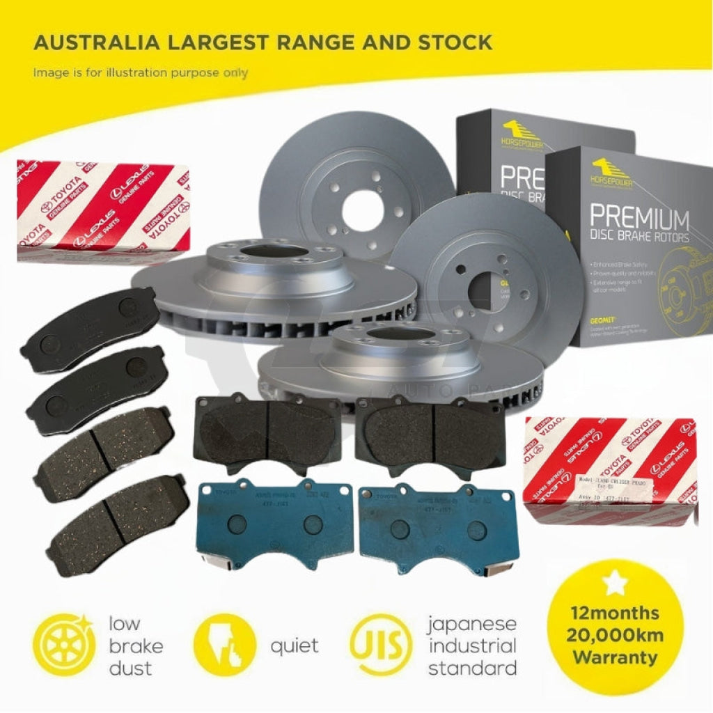 Front and Rear Disc Rotors and Genuine Brake Pad set for Prado 150 KDJ GRJ GDJ Disc Brake Kit