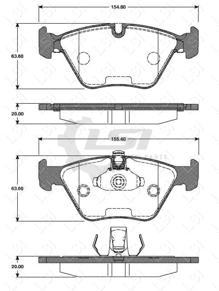 Front Bendix Brake Pads + Disc Rotors W/ Sensor For Bmw 520 523 525 528 530 E39 Kit