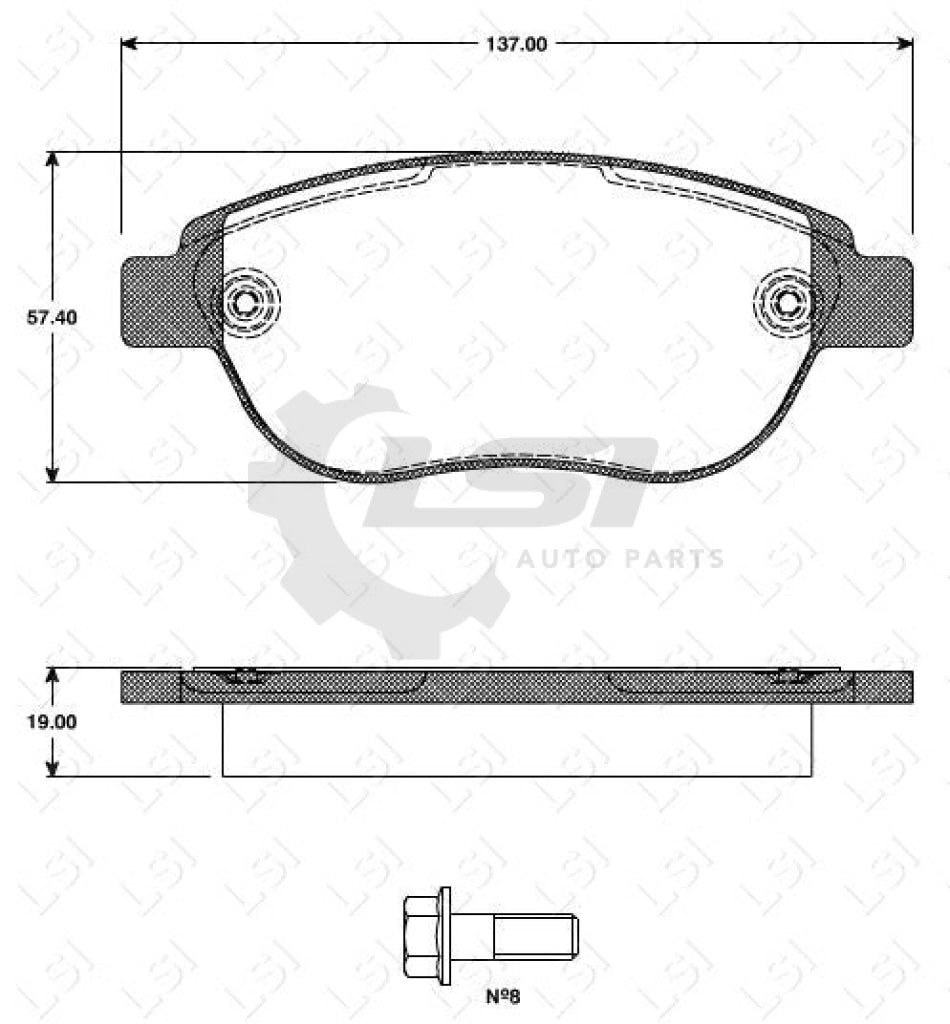 Front Brake Pads And Disc Rotors For Peugeot 307 Xse 2.0 2005-2008 Kit