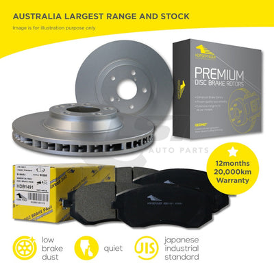 Front Brake Pads And Disc Rotors Set For Isuzu D-Max Tfs 5/2012-1/2013 300Mm Kit