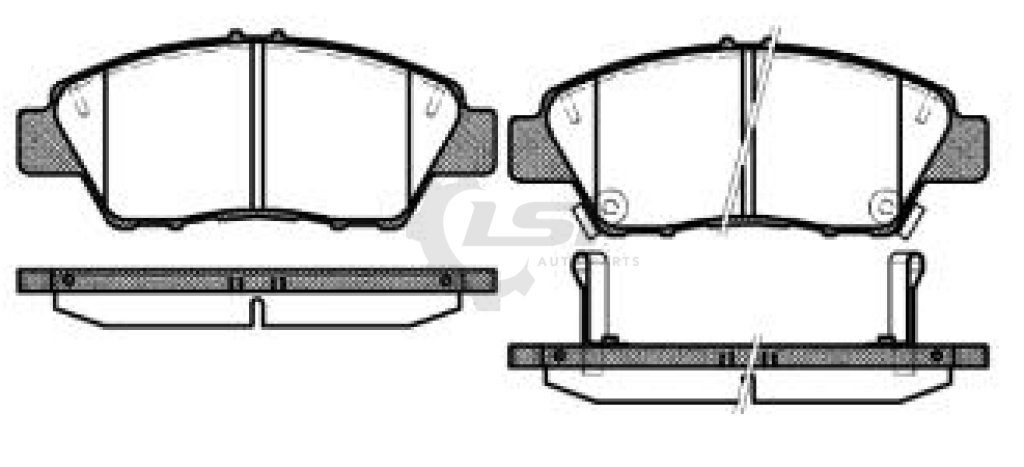 Front Disc Brake Pads Set Of 4 Pieces