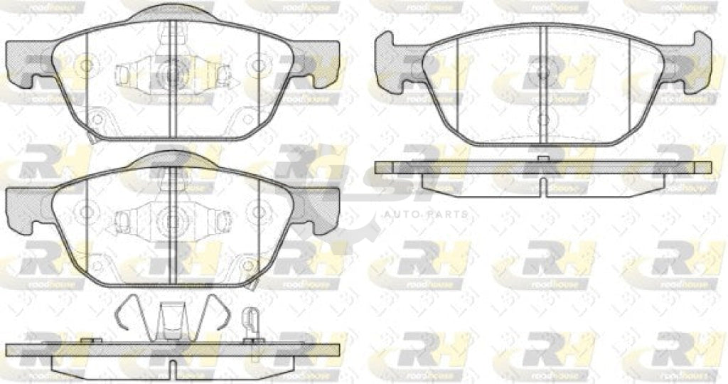 Front Disc Brake Pads Set Of 4 Pieces