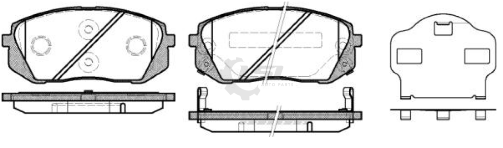 Front Disc Brake Pads Set Of 4 Pieces