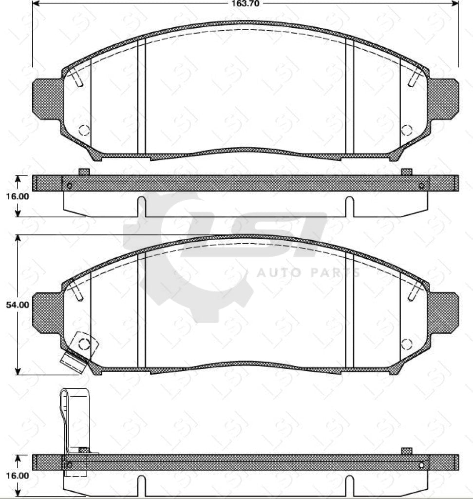 Front Disc Brake Pads Set Of 4 Pieces