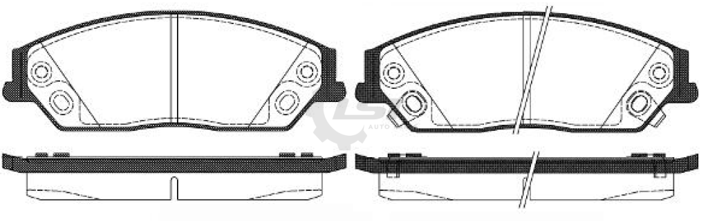 Front Disc Brake Pads Set Of 4 Pieces