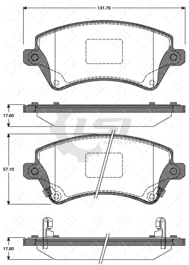 Front Disc Brake Pads Set Of 4 Pieces