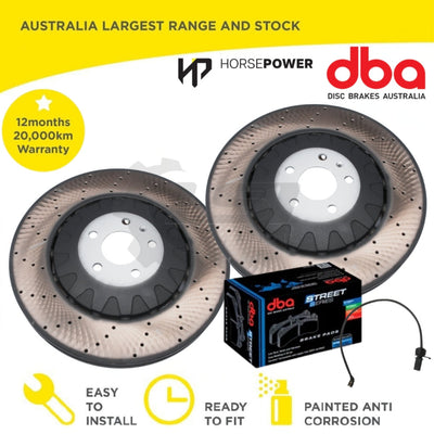Front Brake Pads with Sensors and Disc Rotors set for VW Touareg V8 2020-on Disc Brake Kit