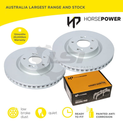 Front Ceramic Brake Pad and Disc Rotors set for Kia Sorento MQ4 07/2020 on 325mm Disc Brake Kit