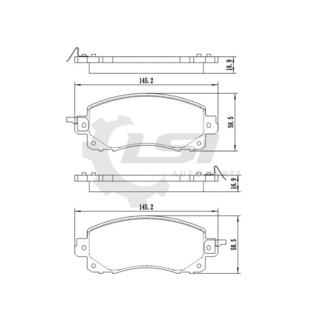 Front Disc Rotors And Brake Pads For Subaru Impreza Gt7 2.0L 09/2016-10/2023 (293Mm) Kit