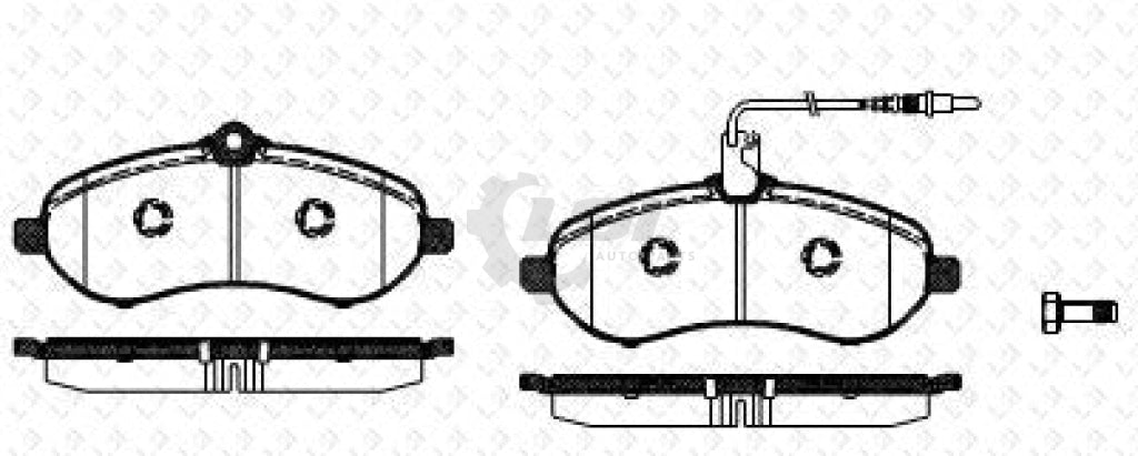 Front Disc Rotors & Heavy Duty Brake Pads With Sensor For Fiat Scudo 2.0D 2007 - Kit