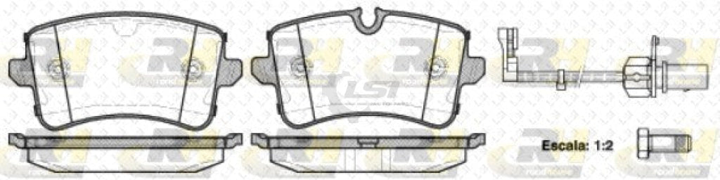 Full Set Front and Rear Disc Rotors and Brake Pads + Sensor for Audi A6 4G S4 B8 345mm Disc Brake Kit