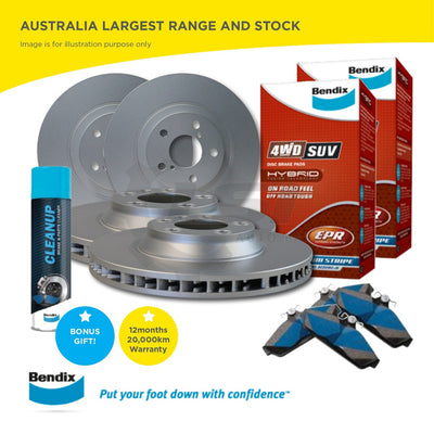 Full Set Front Rear Brake Pad Disc Rotor For Mitsubishi Pajero Ns Nt Nw Nx 06-15 Kit
