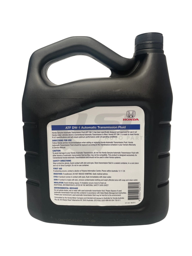 Genuine Honda Atf-1 Auto Transmission Fluid 4L