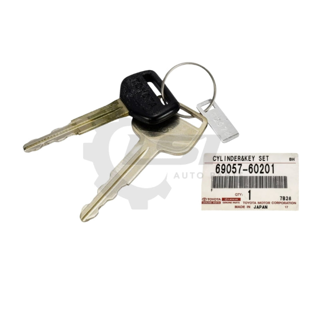 Genuine Toyota LandCruiser 78 70 Series HZJ Ignition Barrel Key With Cylinder 69057 60201 Key Cylinder Set
