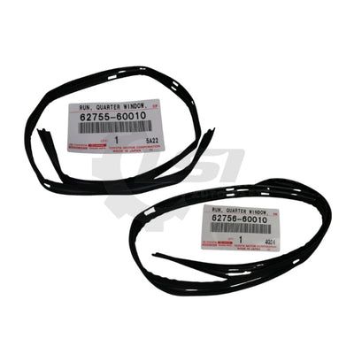 Genuine Toyota LandCruiser 80 Series 1/4 Sliding Window Run Rubber Rear Rh Lh Rubber Seal