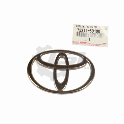 Genuine Toyota Landcruiser Uzj100 Front Grille Badge Emblem Gold Lhd