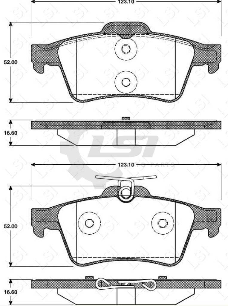 Rear Brake Pads And Disc Rotors Set For Ford Focus Xr5 2.5 Turbo 2006-On Kit