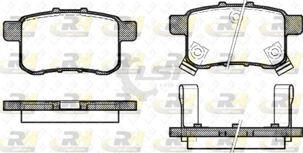 Rear Brake Pads And Disc Rotors Set For Honda Accord Cu Cw Vti Incl. Euro 2003- Kit