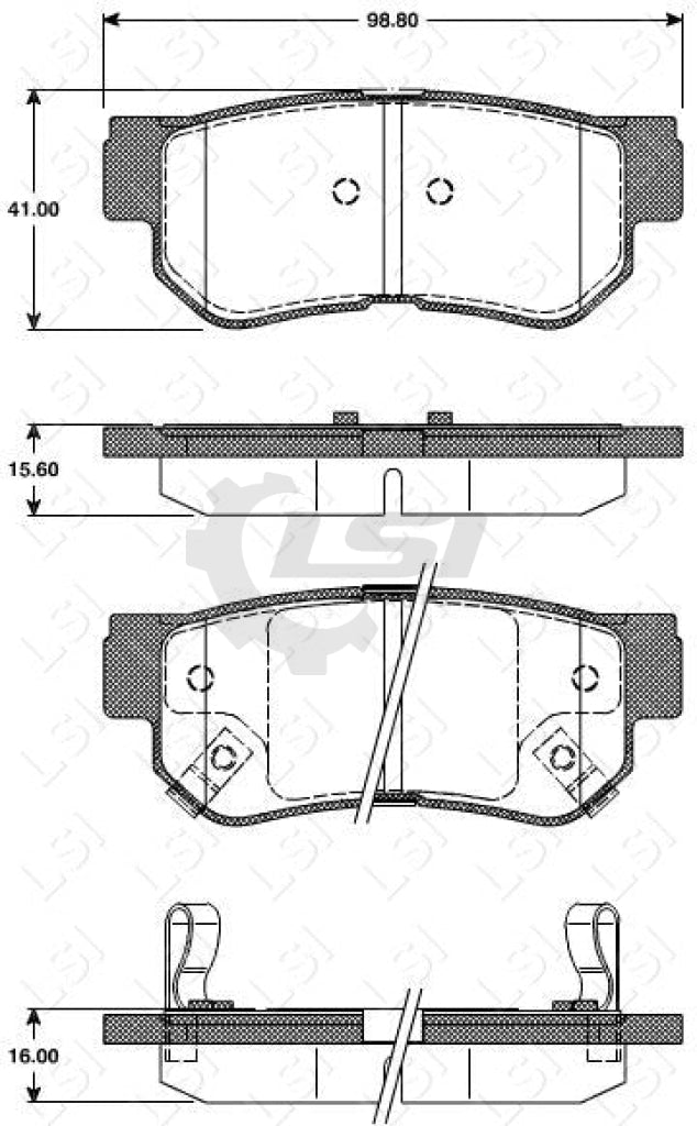 Rear Brake Pads And Disc Rotors Set For Hyundai Sonata 2.0L 2.5L Ef2 2001-05 Kit