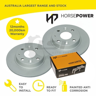 Rear Brake Pads and Disc Rotors Set for Mazda 323 1.8L ASTINA BG 1991-07/1994 Disc Brake Kit