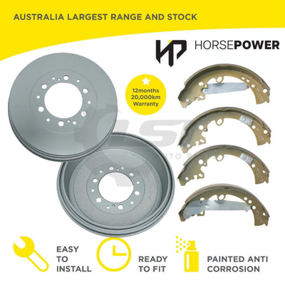 Rear Brake Shoes and Brake Drum set for Ford Ranger 3.2L 09/2011-06/2022 Drum Brake Kit