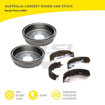 Rear Brake Shoes And Drum Set For Mitsubishi Triton Ml Mn 2.5L 2008-2015 Disc Kit