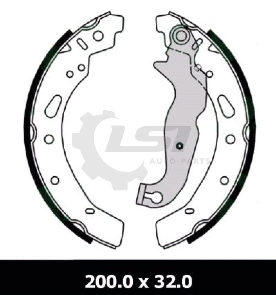 Rear Brake Shoes set for Ford Fiesta WT CL LX Zetec 1.6 2010-2013 Brake Shoes