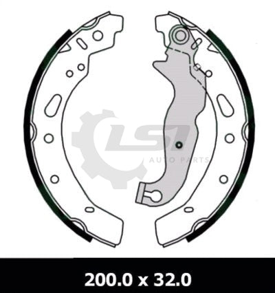 Rear Brake Shoes set for Ford Fiesta WT CL LX Zetec 1.6 2010-2013 Brake Shoes