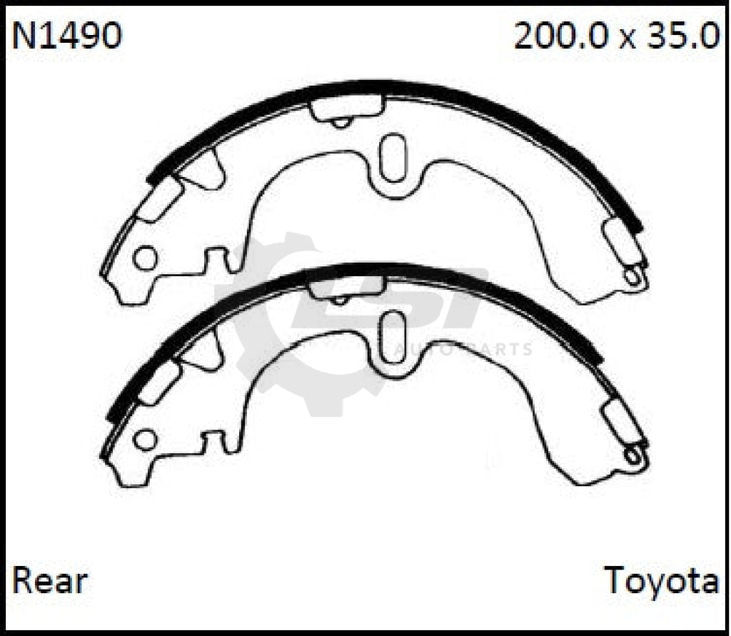 Rear Brake Shoes Set For Toyota Camry Sv10 Sv11 Celica St162 St163