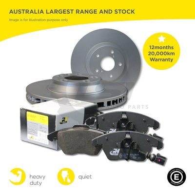 Rear Disc Rotors + Brake Pads For Jeep Grand Cherokee Wk 3.0 3.6 5.7 13-16 330Mm Kit
