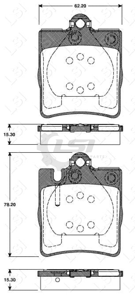 Rear European Brake Pads And Disc Rotors Set For Mb Clc200K Cl203 08-11 +Sensor Kit