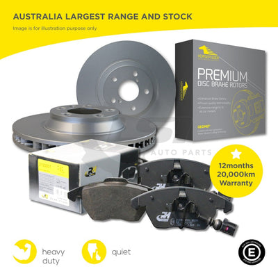 Rear Heavy Duty Brake Pads And Disc Rotors Set For Ford Falcon Ba Bf Fg 02-16 Kit