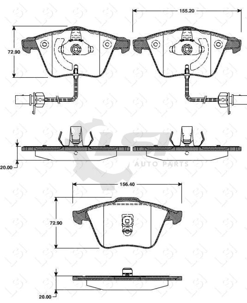 Remsa Brake Pads Fr Audi