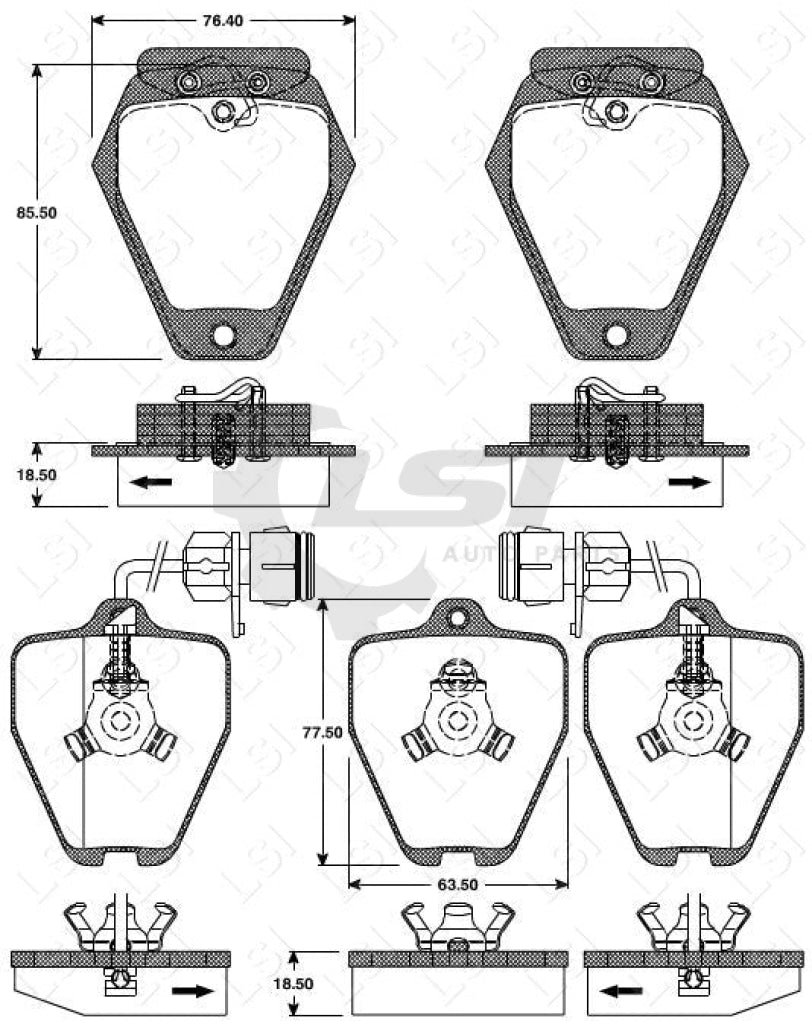 Remsa Brake Pads Fr Audi