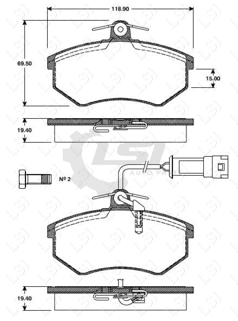 Remsa Brake Pads Fr Audi