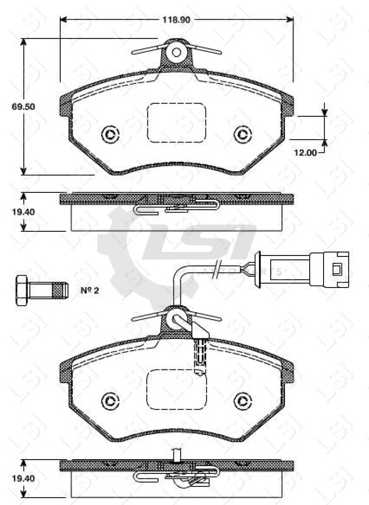 Remsa Brake Pads Fr Audi/ Vw