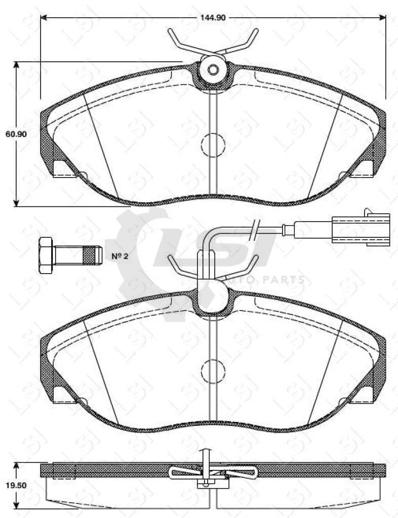 Remsa Brake Pads Fr Fiat