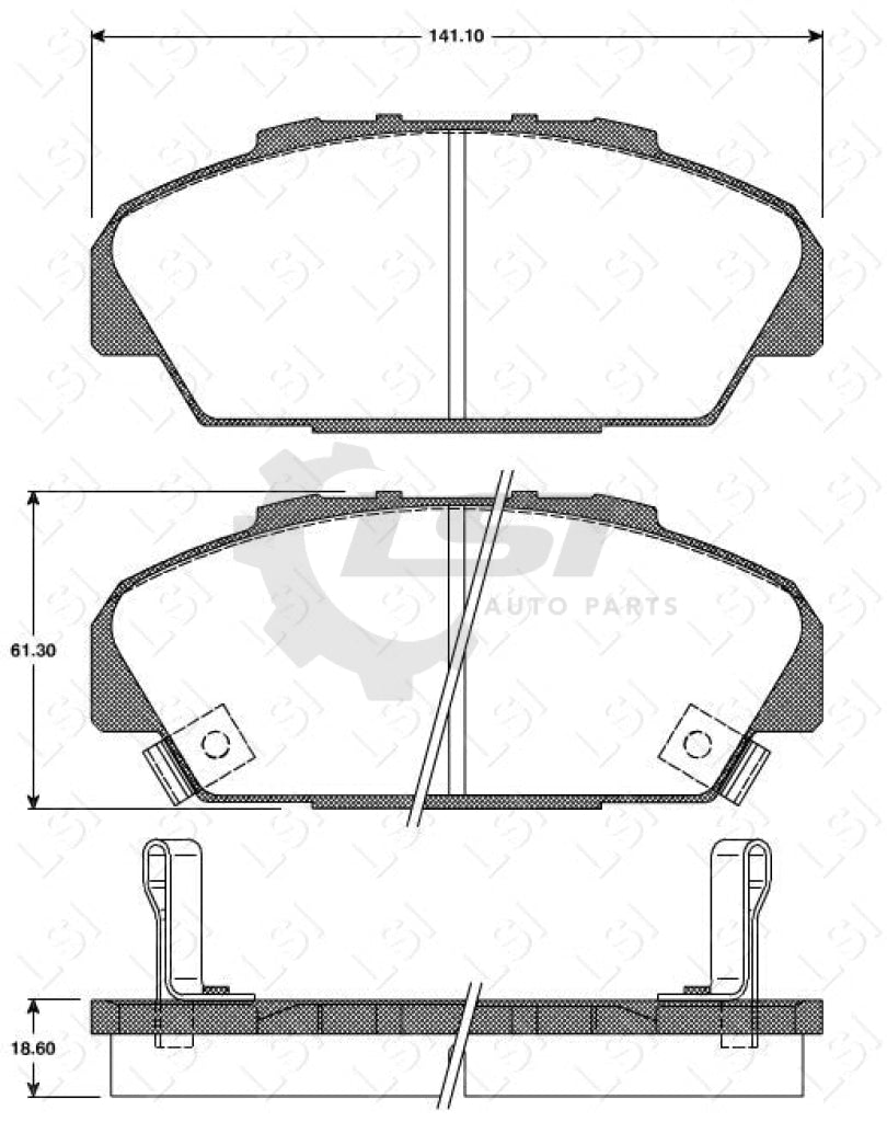Remsa Brake Pads Fr Honda