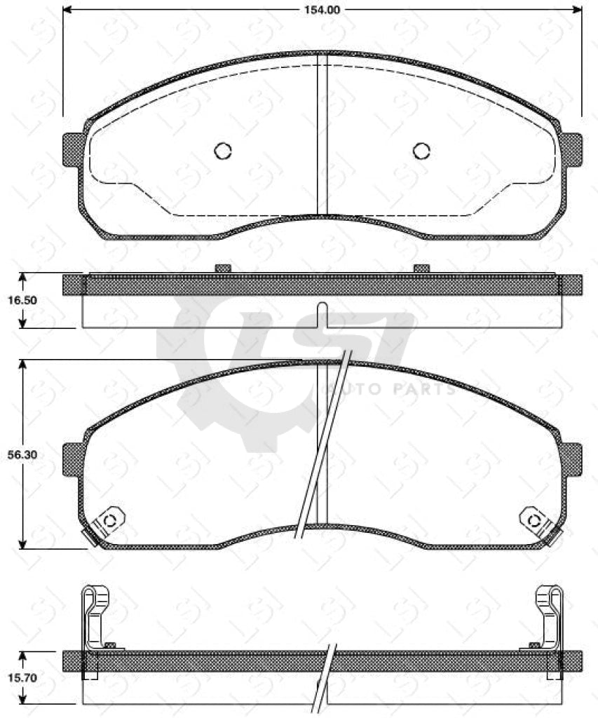 Remsa Brake Pads Fr Kia