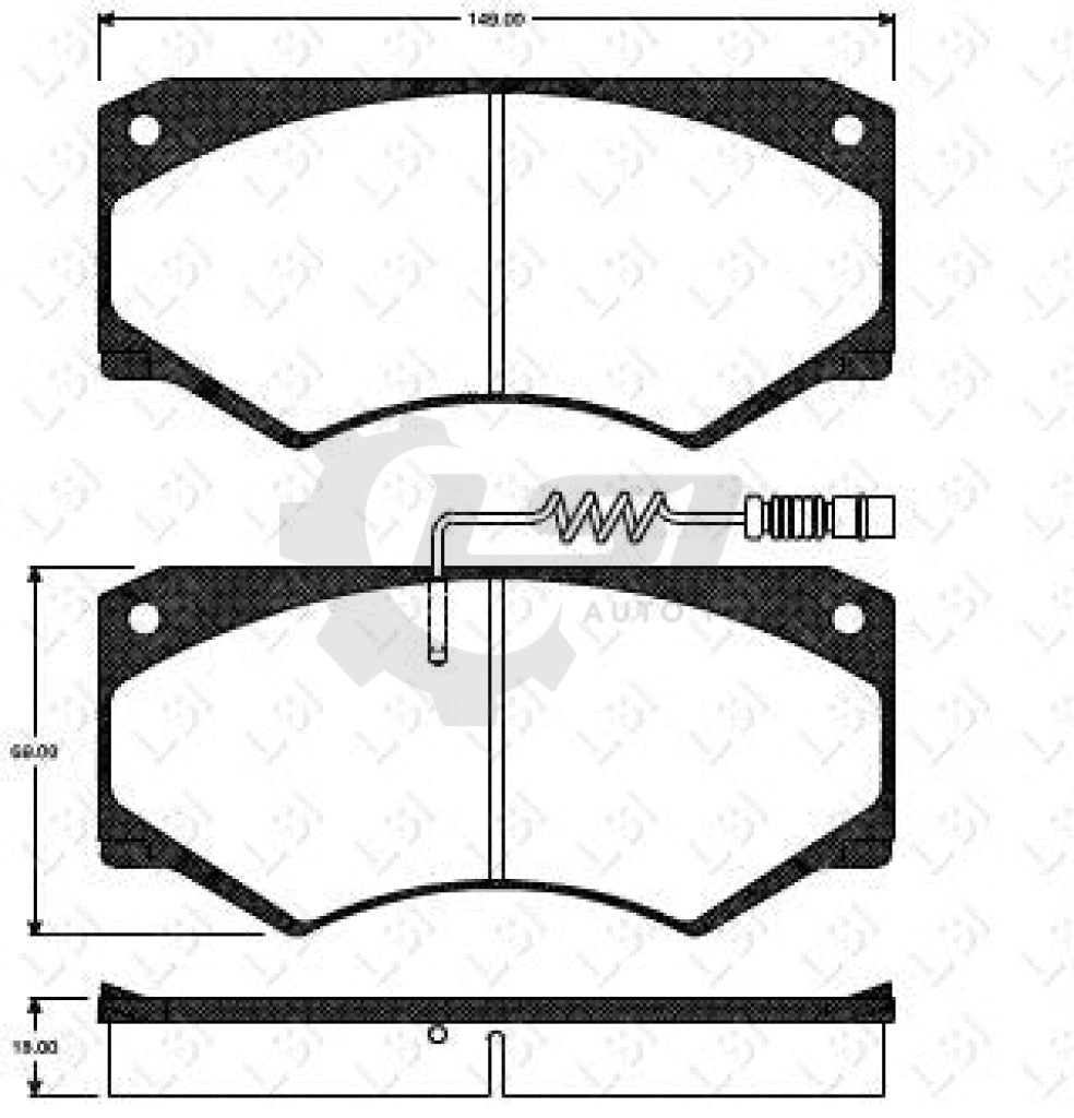 Remsa Brake Pads Fr Mercedes Benz