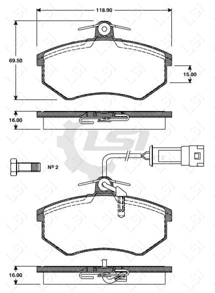 Remsa Brake Pads Fr Vw