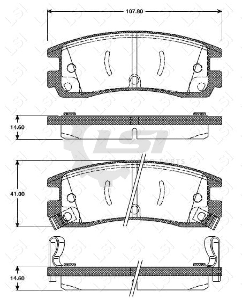 Remsa Brake Pads Rear Buick/ Cadillac/ Opel